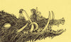 John Kenn Mortensen - 'Untitled Sticky Monster 8' - pen and ink on yellow pad paper