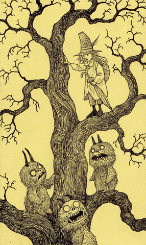 John Kenn Mortensen - 'Untitled Sticky Monster 9' - pen and ink on yellow pad paper