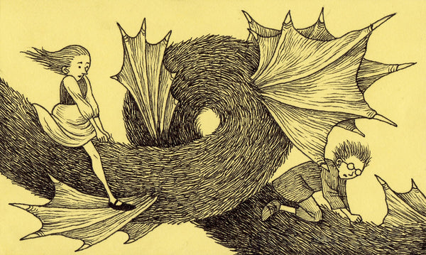 John Kenn Mortensen - 'Untitled Sticky Monster 11' - pen and ink on yellow pad paper