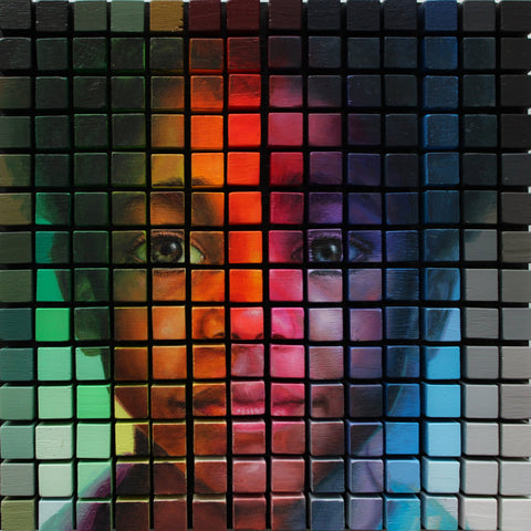 Julian Clavijo - "Ethereal" - enamel and oil on wood blocks