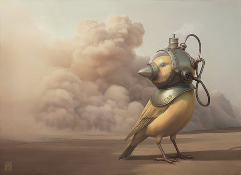 Lix North - 'I of the Storm' - oil on aluminium