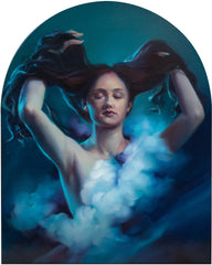 Liz Gridley - "To Breathe" - oil on cradled wood panel
