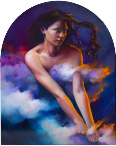 Liz Gridley - "To Fight" - oil on cradled wood panel