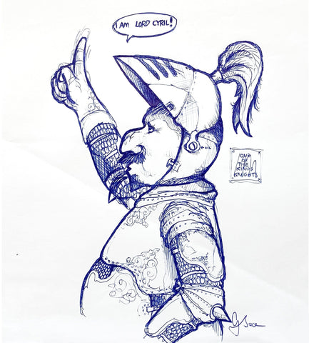 Graeme Base - 'Lord Cyril' - ink on paper