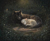 Nicole Evans wolf and lamb painting