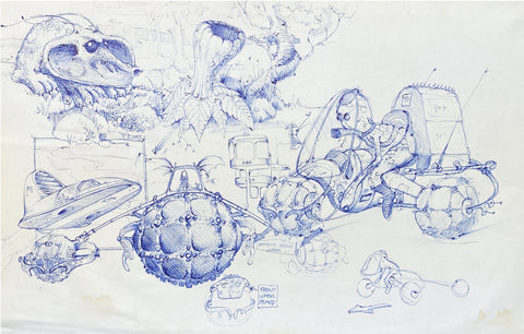 Graeme Base - 'Off the Planet' - ink on paper