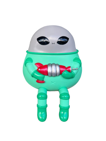 Sad Salesman  - 'Alien!' - epoxy clay & acrylic on vinyl