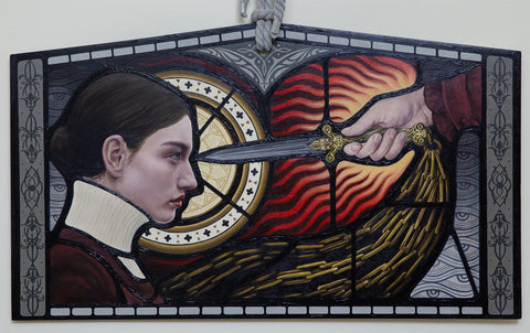 Samantha Tram - 'Apostate' - oil and acrylic on board