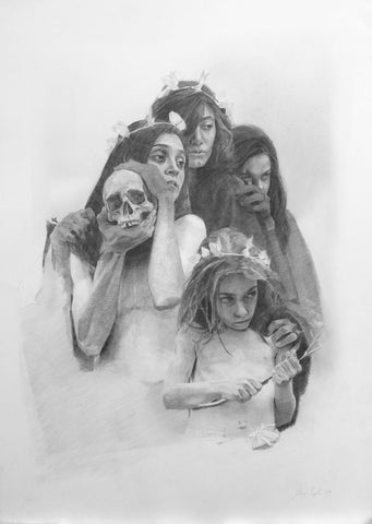 Sean Layh - 'Blasted Heath' - graphite on paper
