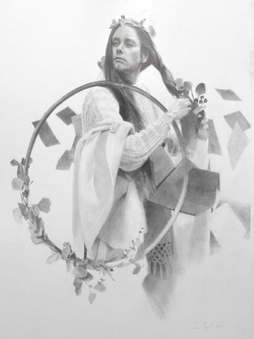 Sean Layh - 'Lady Macbeth (pencil study)' - graphite on paper