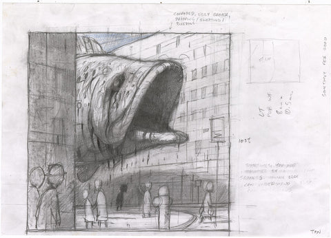 Shaun Tan - 'Concept sketch for ‘Darkness’' - pencil on paper