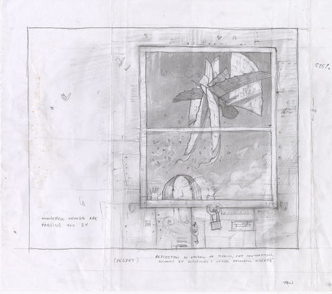 Shaun Tan - 'Concept sketch for ‘Passing By’' - pencil on paper