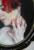 Tanya Gomelskaya - 'In Flames' - oil paint and resin on panel with found frame