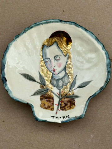 Th•rn - 'Flower Mother' - porcelain and glaze with 24ct gold and white gold lustre