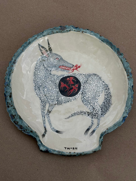 Th•rn - 'The Hunt for Heaven' - porcelain and glaze with 24ct white gold lustre