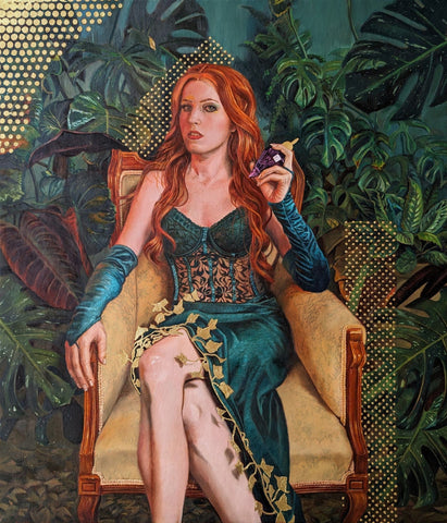 Tom Hermann - "Poison" - oil and gold leaf on canvas