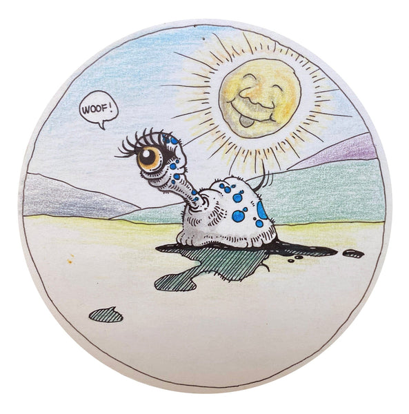 Graeme Base - 'Woof!' - ink and pencil on paper