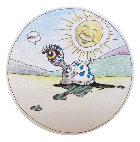 Graeme Base - 'Woof!' - ink and pencil on paper