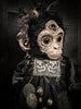Agatha Black - 'All Seeing Monkey' - mohair fabric, cotton fabric, polymer clay, resin, wire, painted with acrylic & oil paints