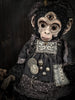 Agatha Black - 'All Seeing Monkey' - mohair fabric, cotton fabric, polymer clay, resin, wire, painted with acrylic & oil paints