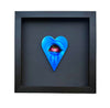 Amber Carr - 'Blue Eye' - acrylic on wood in shadow box