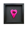 Amber Carr - 'Pink Eye' - acrylic on wood in shadow box