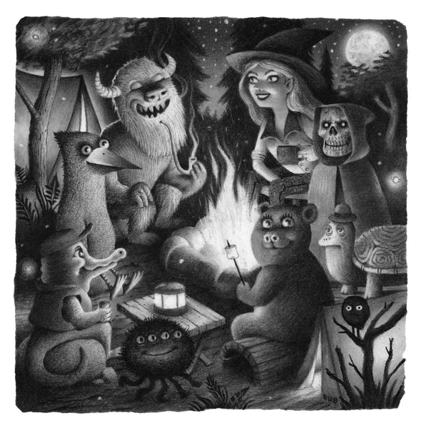 Bub Davis - 'S’Mores' - charcoal and graphite on paper