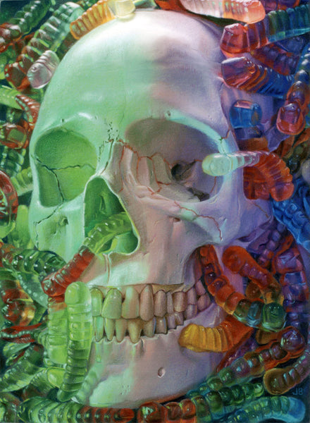 JB Burke - 'Whispers from the Worms III' - coloured pencil on Saunders Waterford Watercolour Paper (140lb) mounted on panel