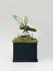 Caroline Dewison - 'Jewelled Moss Fly' - clay, resin, wire, flock, electric motor & birch ply