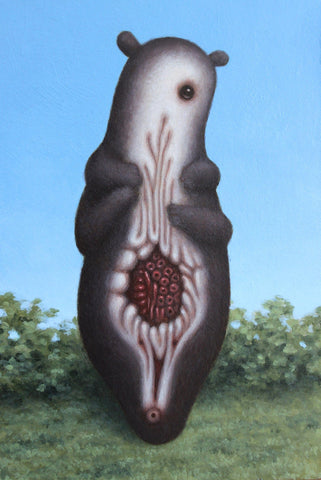 Catriona Secker - 'Curious Specimen 2' - graphite and acrylic on paper mounted on panel