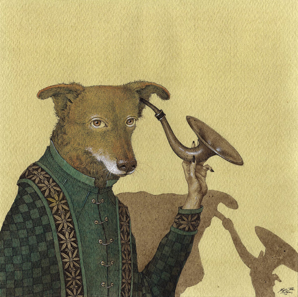 Giulia Ferla - 'The Deaf One' - ink and acrylic on paper