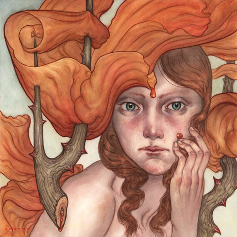 Jason Mowry - "Falling Nectar" - watercolor and gouache on watercolor paper