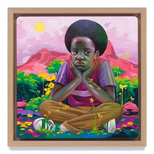 Kayla Mahaffey - 'Dull Daze' - acrylic on wood