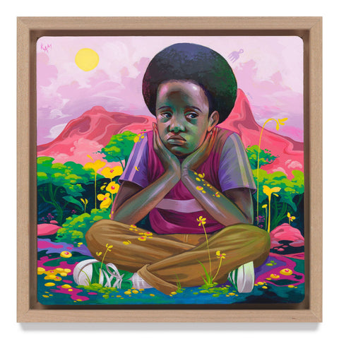 Kayla Mahaffey - 'Dull Daze' - acrylic on wood