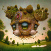 Naoto Hattori - 'Harmony with Nature 027' - acrylic on board