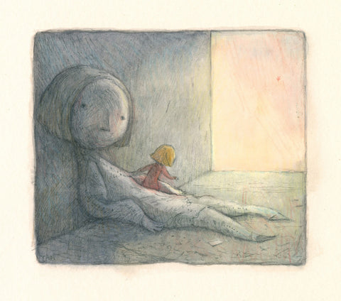 Shaun Tan - 'Awakening' - watercolour, coloured pencil and pen on paper