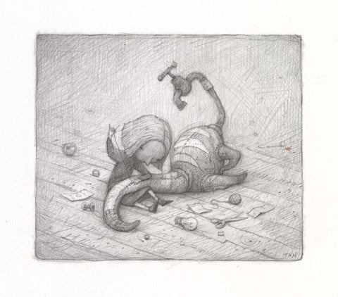 Shaun Tan - 'One More Thing' - pencil on paper