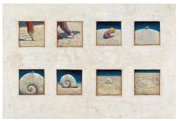 Shaun Tan - 'Waiting' - oil, acrylic and pencil on paper