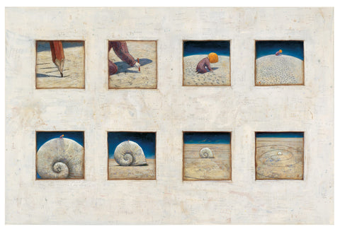 Shaun Tan - 'Waiting' - oil, acrylic and pencil on paper