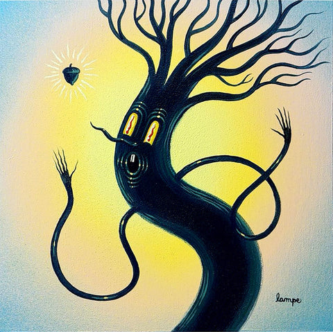 Travis Lampe - 'The Acorn of Destiny' - acrylic on wood panel