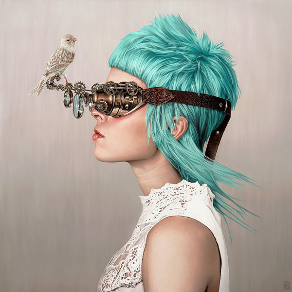 Lix North - 'Rara Avis' - oil on aluminium