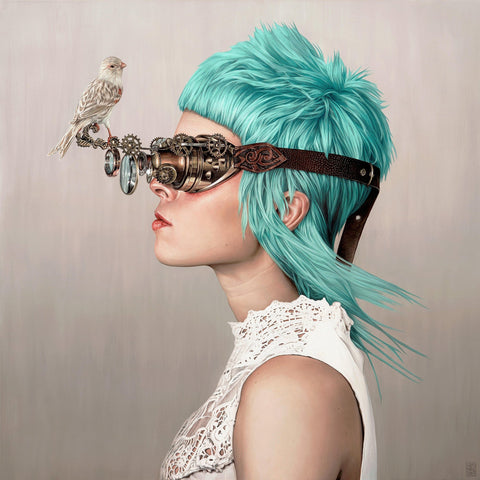 Lix North - 'Rara Avis' - oil on aluminium