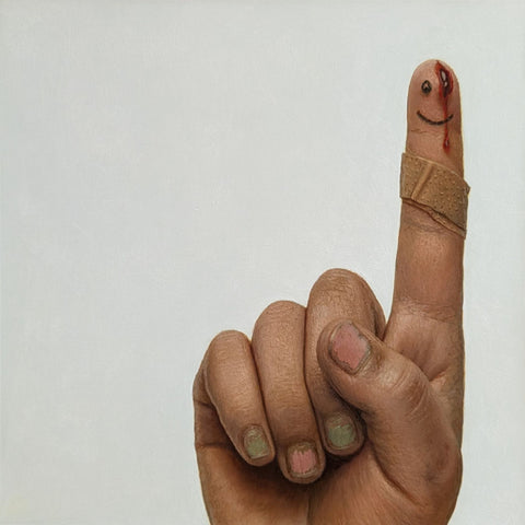 Wendy Croxford - 'Rough and Tumble' - oil on Ampersand panel