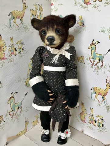 Annie Montgomerie - "Beatty in Her Birthday Best" - textiles, vintage clothes, epoxy clay, plastic, wool, vintage and other findings