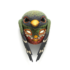 Calvin Ma - "Blend In: Masked Trogon" - ceramic, glaze