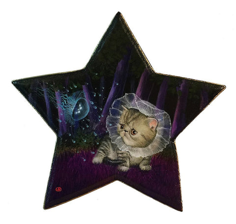 Jel Ena - ”The Duchess" - acrylic on wood panel - 17.8 x 17.8cm (7”x7”)