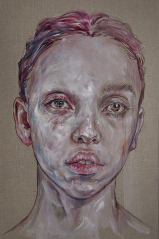 Kim Hyunji - "Preface (twigs)"- Oil and conte on linen