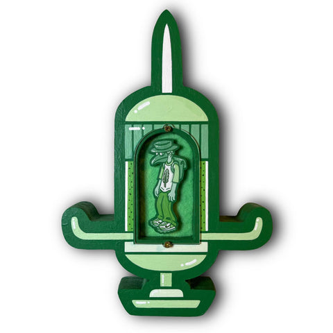 Matt Ritchie - "Green" - Acrylic paint, wood, felt & plexiglass