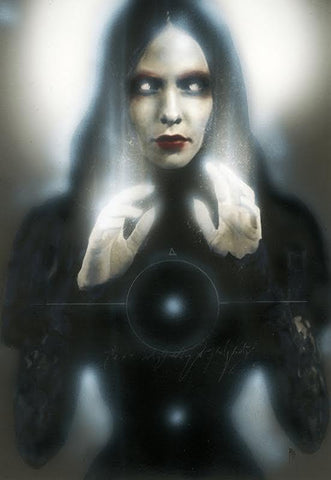 Menton3 - ”Like Light 3” - airbrush, pen & ink on bristol - 11.4 x 16.5cm (4.5”x6.5”)