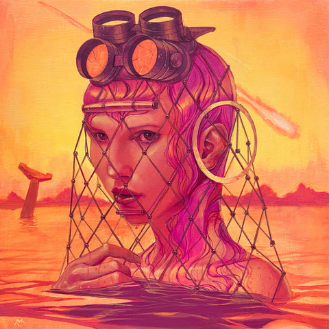 Michael Camarra - "Harbinger" - acrylic on wood panel